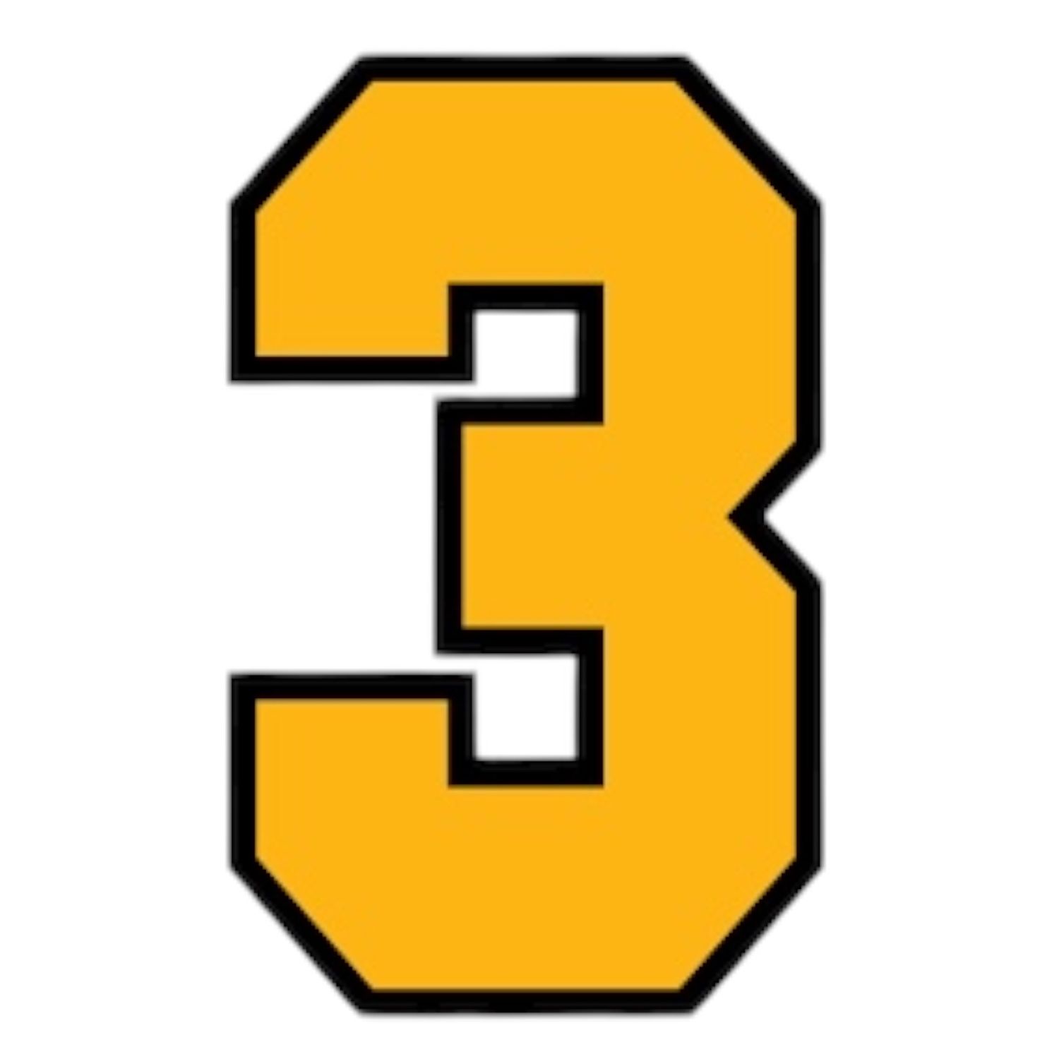 Plain Number THREE Piñata-No Design 19x16.5x5