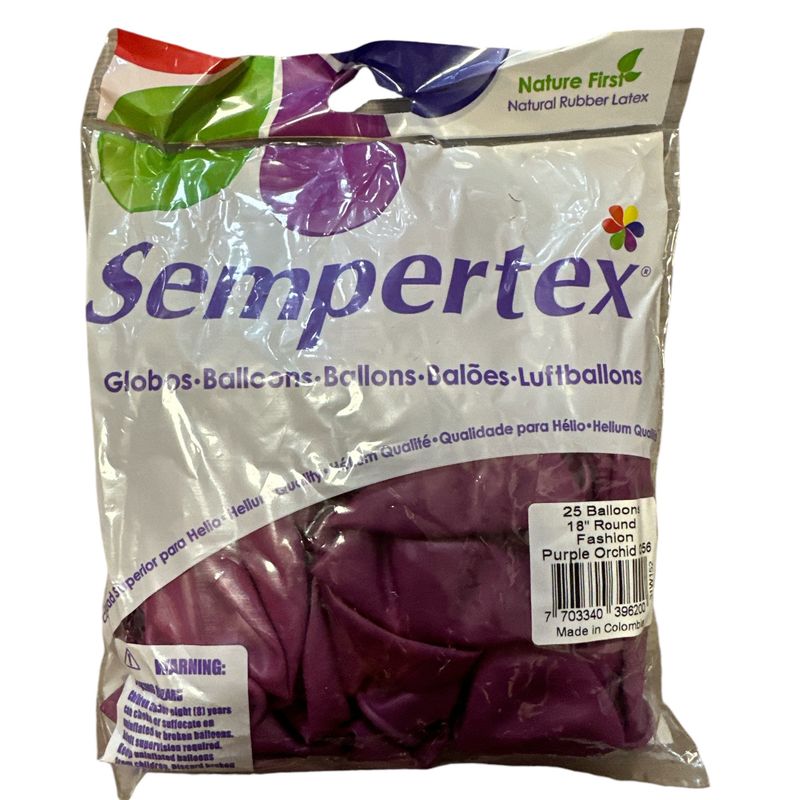 Sempertex -Purple Orchid 18&quot; Round (25 Count)