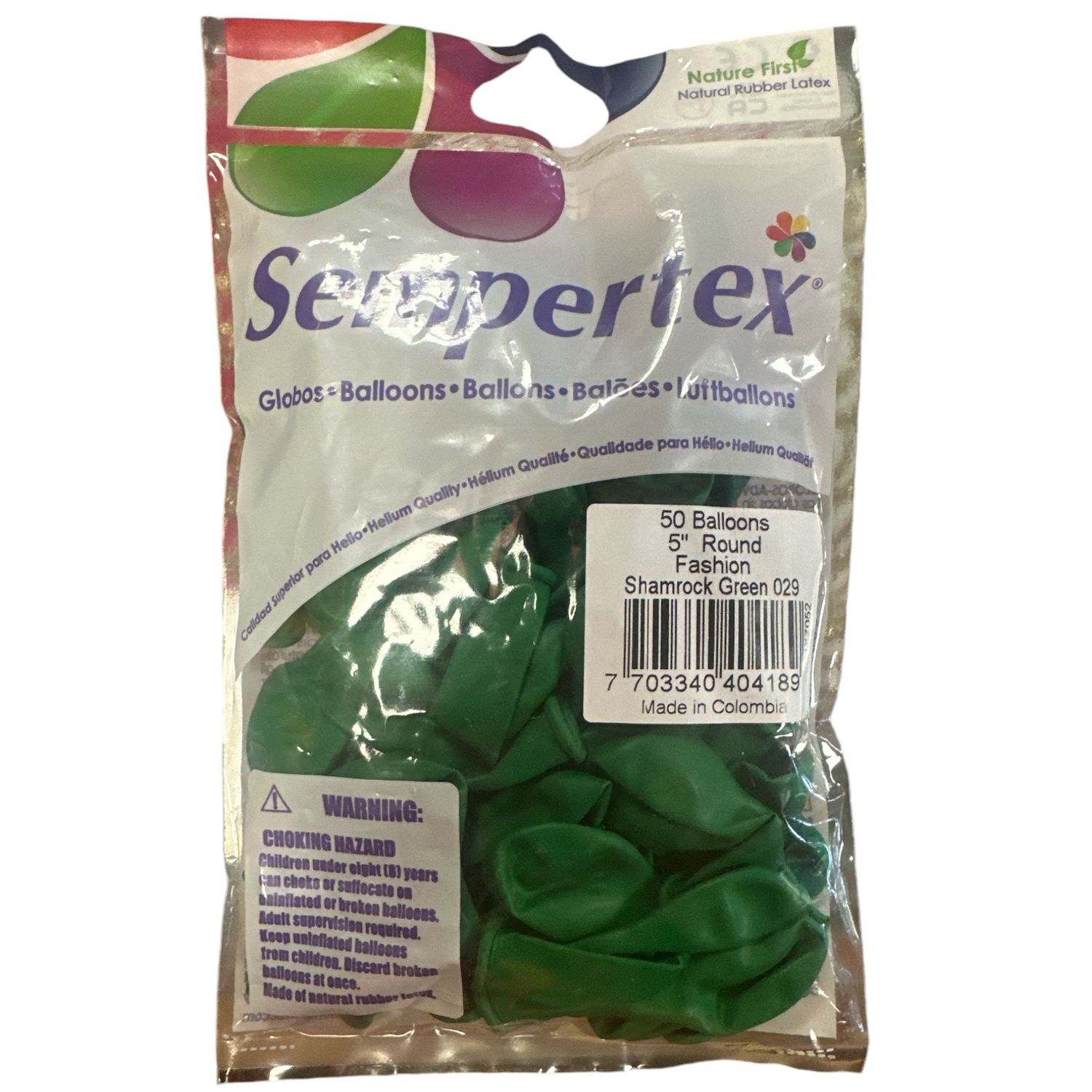 Sempertex -Fashion Shamrock Green 5&quot; Round (50 Count)