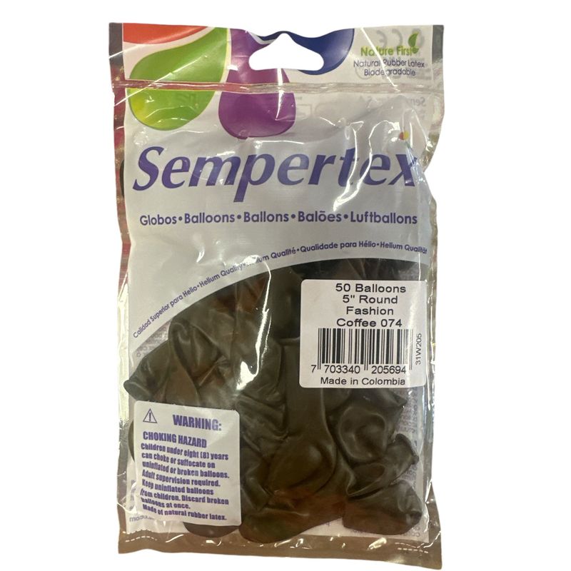 Sempertex -Fashion Coffee 5&quot; Round (50 Count)