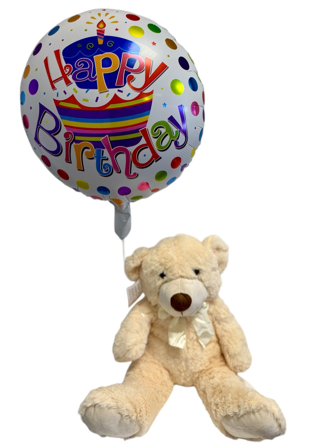 20&#39; Teddy Bear with 1 round birthday balloon (Free Delivery)