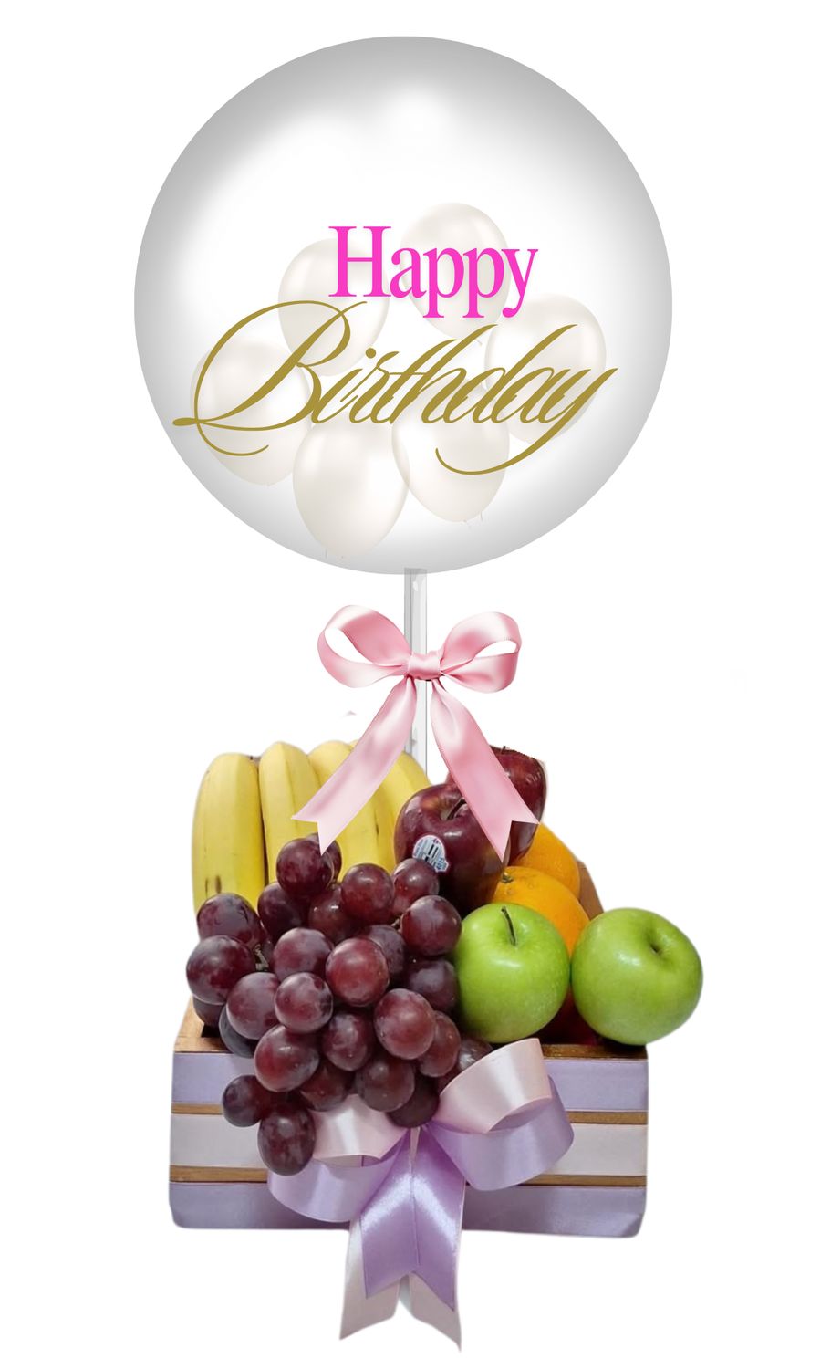 Fruit Boutique with a large clear balloon