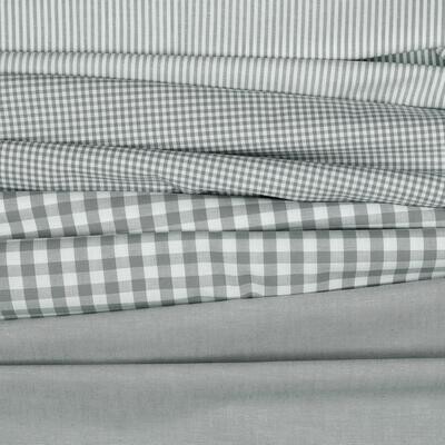 Baumwollstoff Vichy Karo 2,7mm grau/weiß Baumwollstoff Vichy Karo 2,7mm grau/weiß