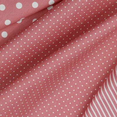 Popeline mit kleinen Punkten blush - altrosa Popeline mit kleinen Punkten blush - altrosa