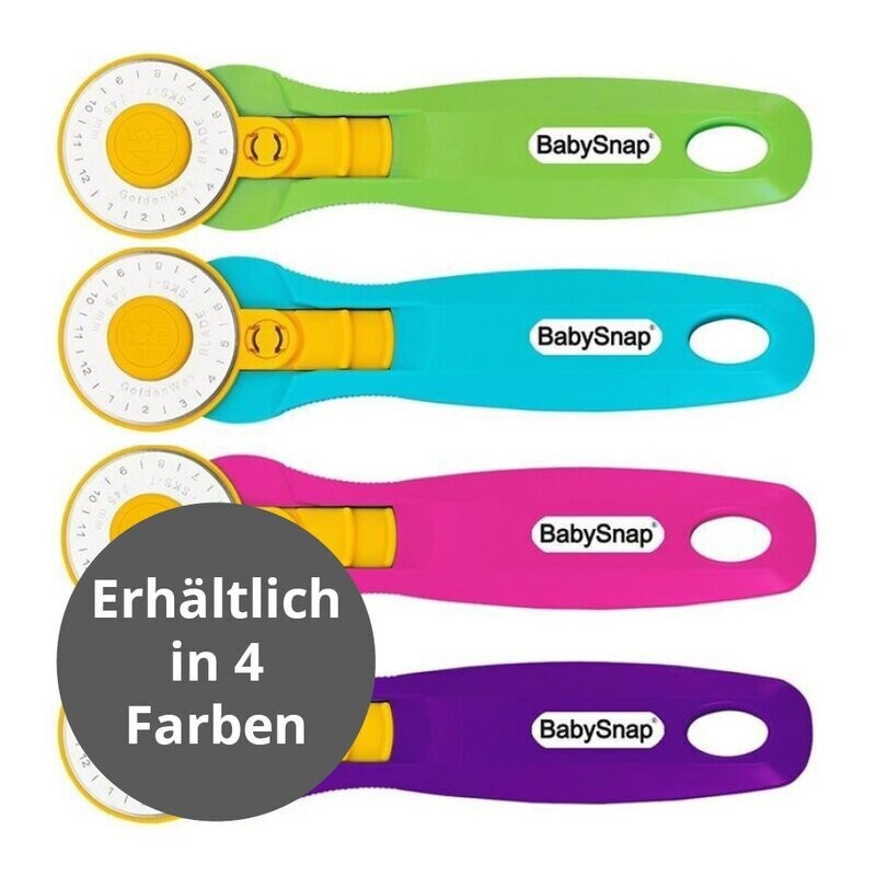 x BabySnap ergonomischer Rollschneider 45mm x BabySnap ergonomischer Rollschneider 45mm