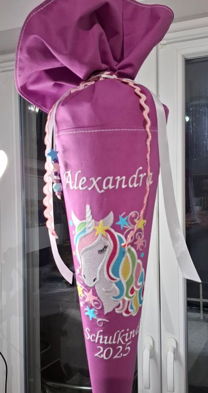 Schultüte Einhornkopf bunt Canvas Schultüte Einhornkopf bunt Canvas