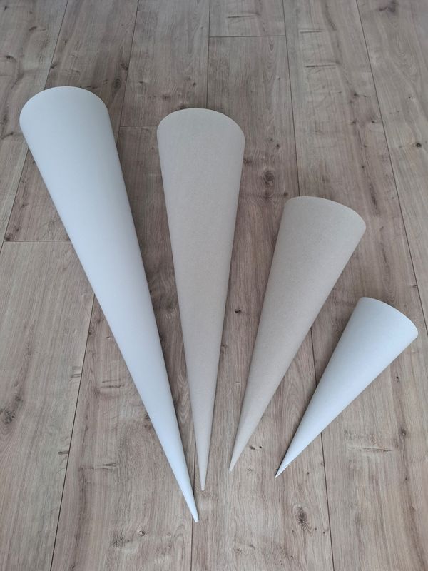 Schultütenrohling aus Pappe 35 cm, 50 cm, 70 cm, 85 cm