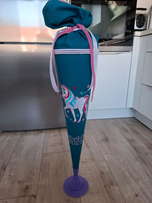 Einhorn Schultüte türkis Rabatt Wunschname Einhorn Schultüte türkis Rabatt Wunschname
