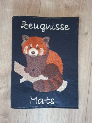 Zeugnismappe roter Panda  passend zur Schultüte