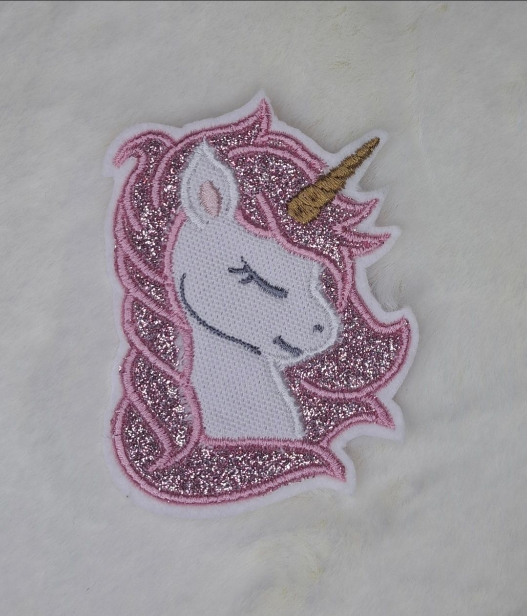 Patch Einhorn mit Glitzermähne