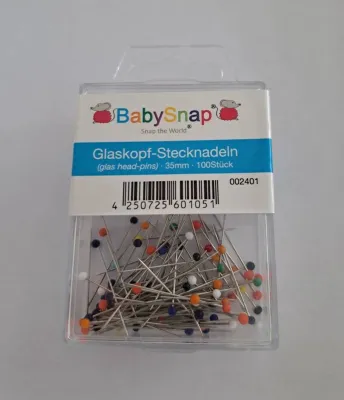 Stecknadeln mit Glaskopf