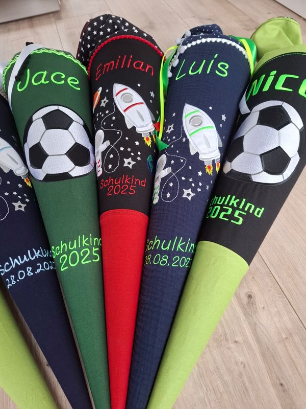 DIY Fußball Schultüte mit Name selber nähen