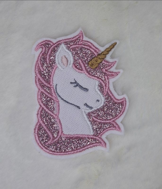 Patch Einhorn mit Glitzermähne