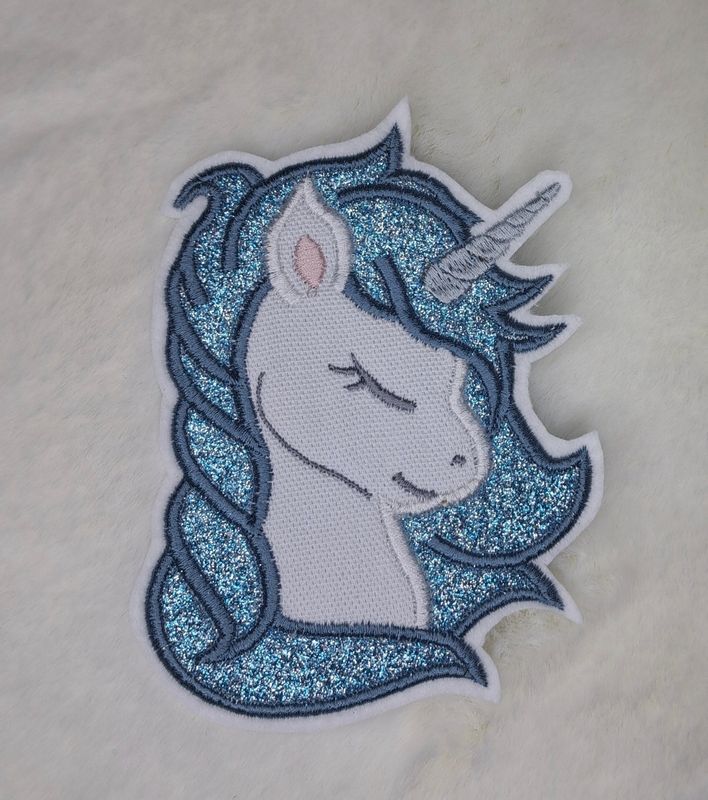 Patch Einhorn mit Glitzermähne