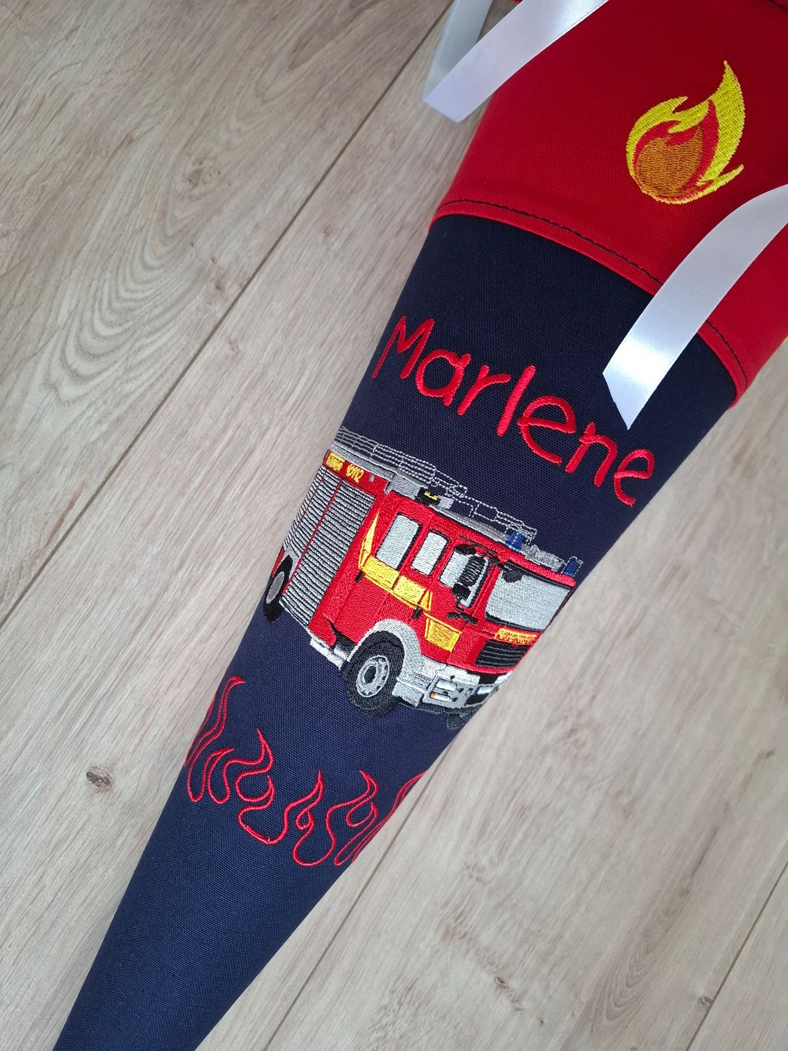 Schultüte HLF Feuerwehr dunkelblau
