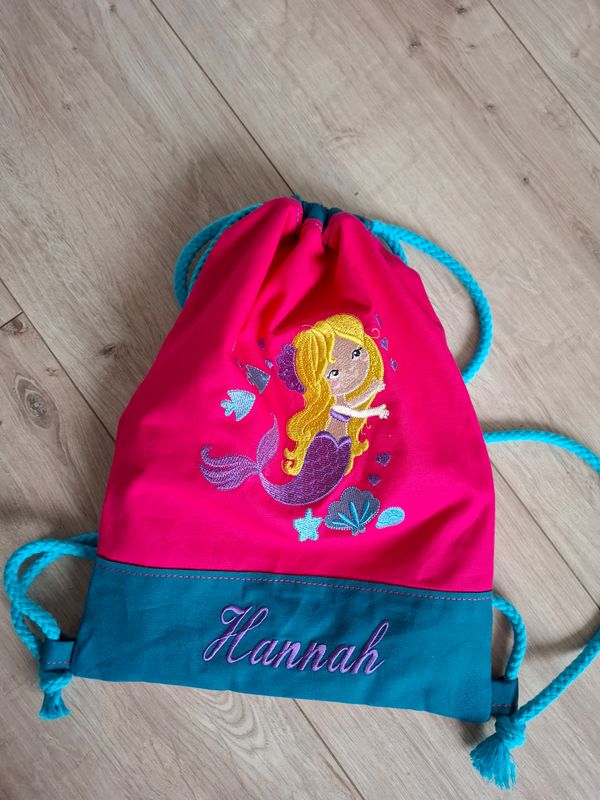 Personalisierter Turnbeutel „Meerjungfrau“ mit Name
