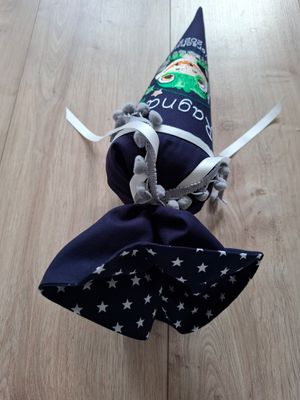 Schultüte aus Stoff Babydino – Navy/Sterne – 35cm