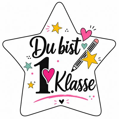 Digitalisierung deines Wunschmotivs als Stickdatei Individuelle Stickdatei Stern zur Einschulung