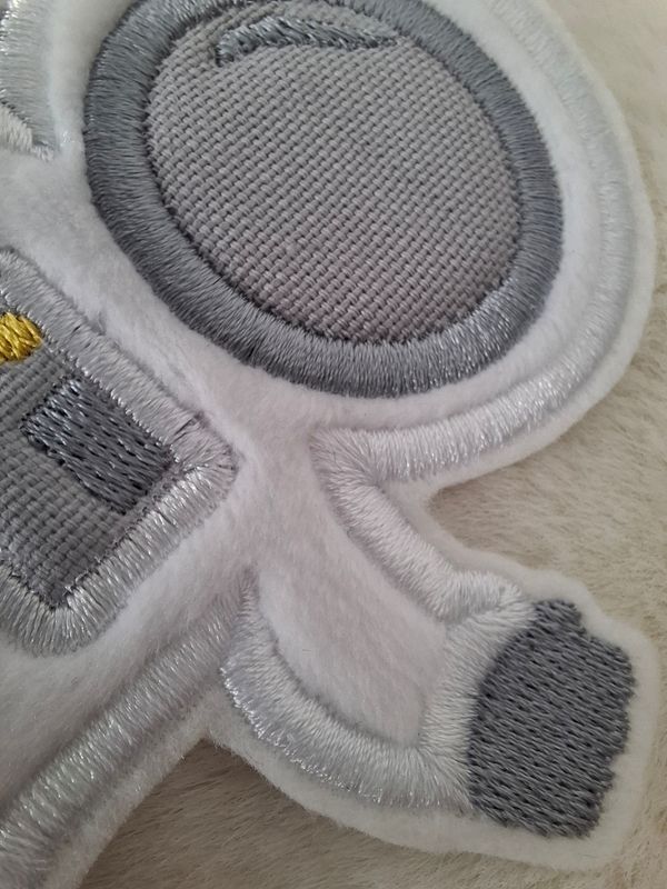 Astronaut zum Aufbügeln – kuschelweich mit Velour 