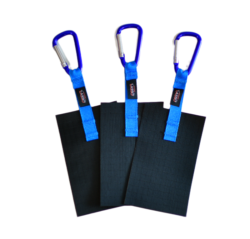 Electric Blue and Black Phone Lasso Patches 3-Pack