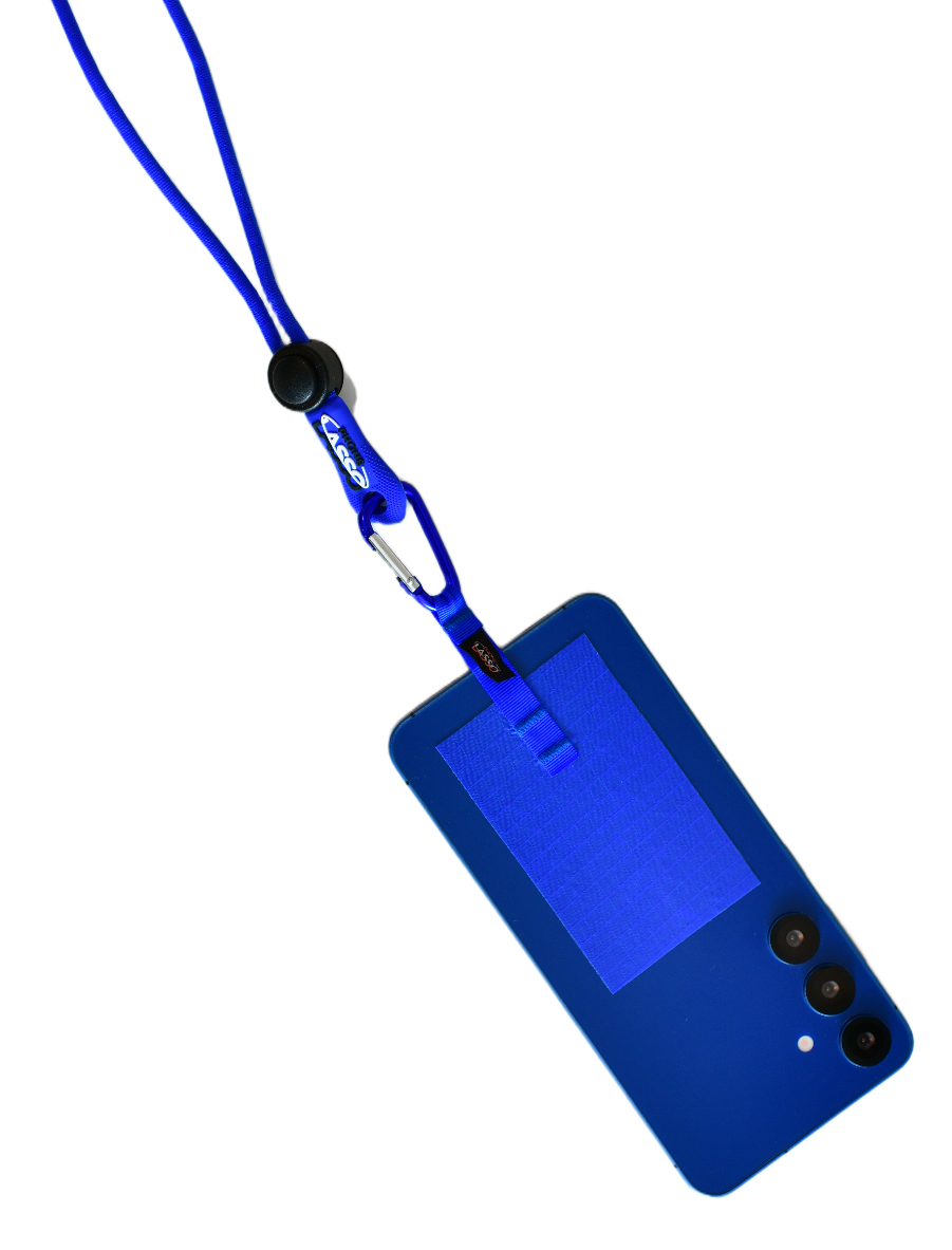 Electric Blue and Black Phone Lasso Patches