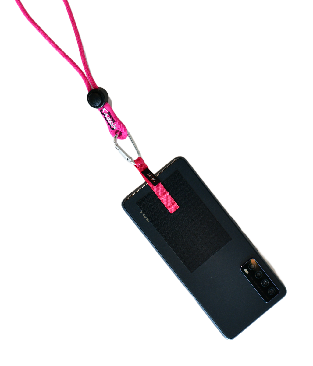 Hot Pink and Black Phone Lasso Patches