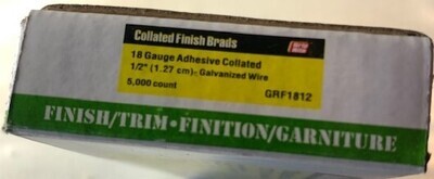 18 Gauge Adhesive Collated Finish Brads 18 Gauge Adhesive Collated Finish Brads