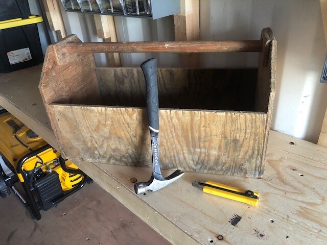 Authentic / Vintage Wooden Carpenter Toolbox