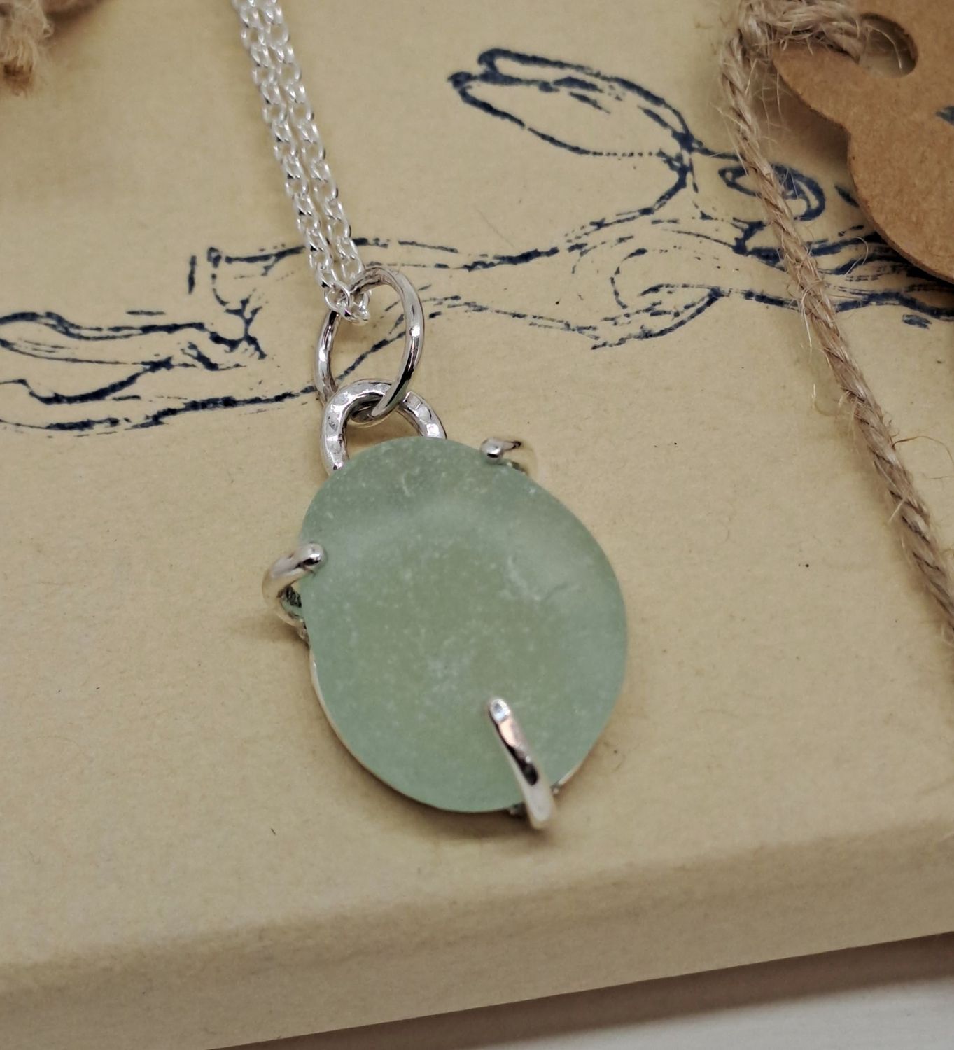 GREEN SEAGLASS PENDANT