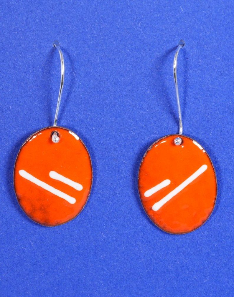 ORANGE STRIPED OVALS