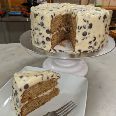 6" (OR) 9" Banana Layer Cake With Chocolate Chip Cream Cheese Frosting