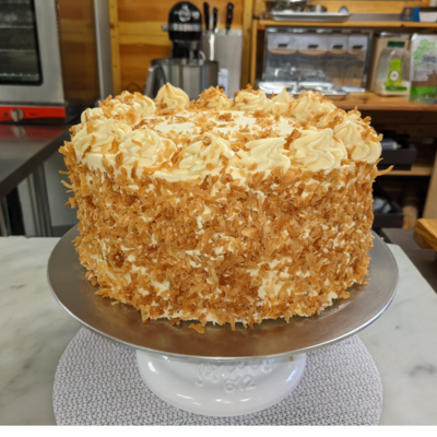 6" (OR) 9" Classic Carrot Cake With Cream Cheese Frosting & Candied Coconut