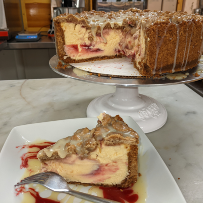 6&quot; (OR) 10&quot; Deep-Dish Raspberry Streusel Cheesecake