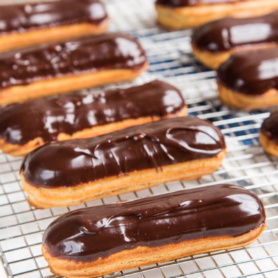 6 (OR) 12 Chocolate Eclairs - With Chocolate Creme Patisserie