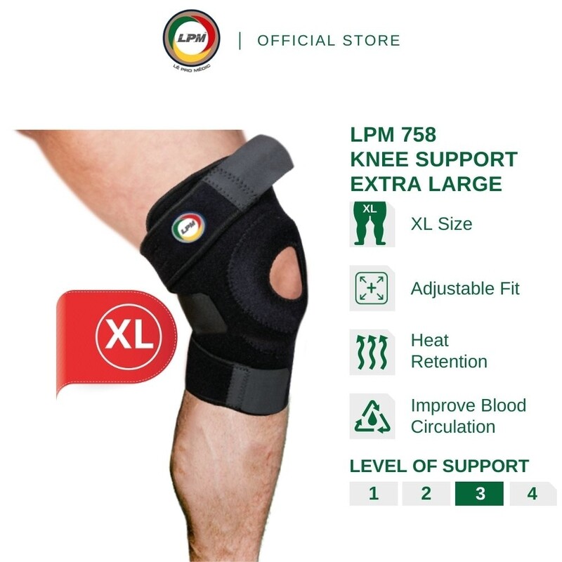 KNEE SUPPORT OPEN PATELLA (PLUS SIZE)