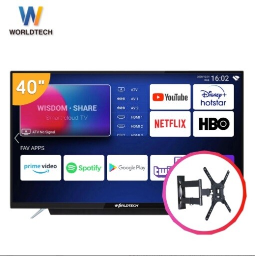 Worldtech Full HD LED TV Android Digital Smart TV 40 inches