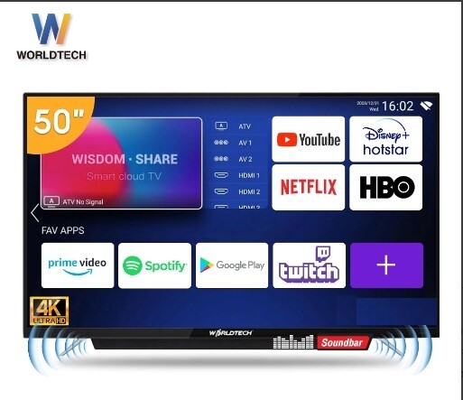 Worldtech FULL HD TV Android Digital Smart TV 50 inches