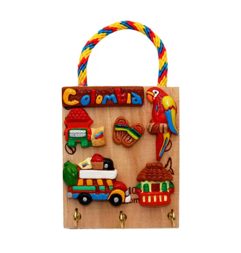 Porta Llaves Para Pared Artesanía Chiva Colombiana