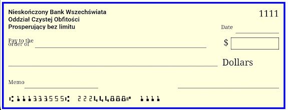 Czeki na now do wydrukowania