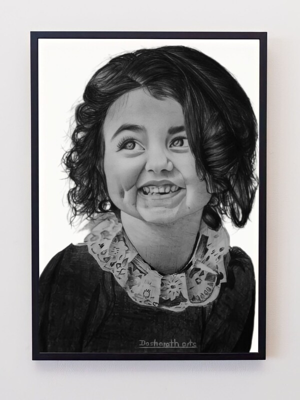 Baby Realistic Pencil Sketch | Pencil Portrait by Dasharath Bhatt