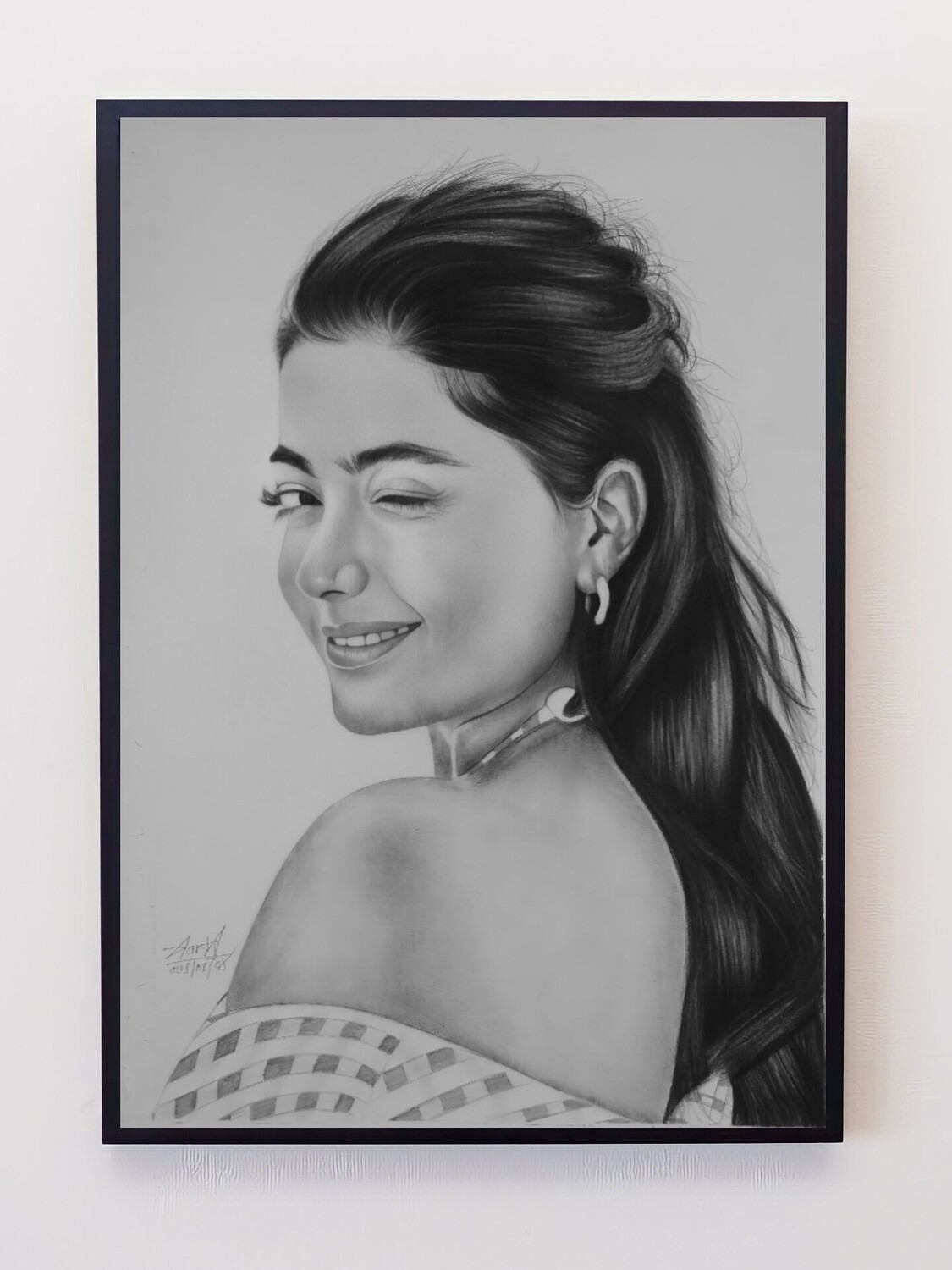 Rashmika Mandana Pencil Sketch | Pencil Portrait by Dasharath Bhatt