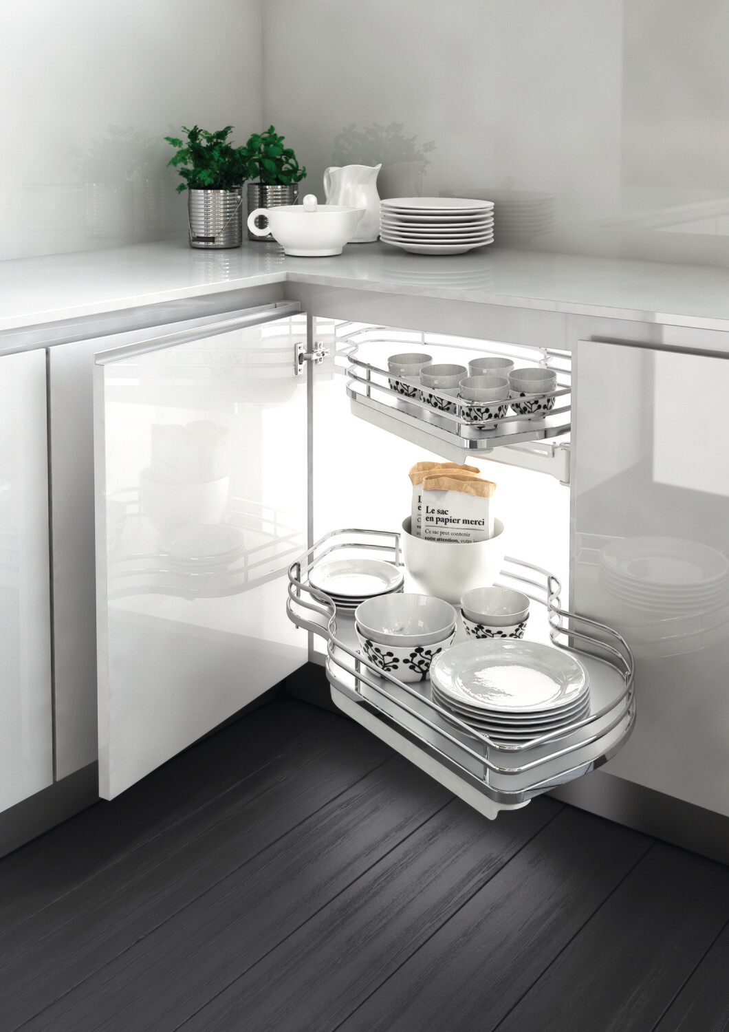 Dynamic Combi Pull Out Shelves Chrome