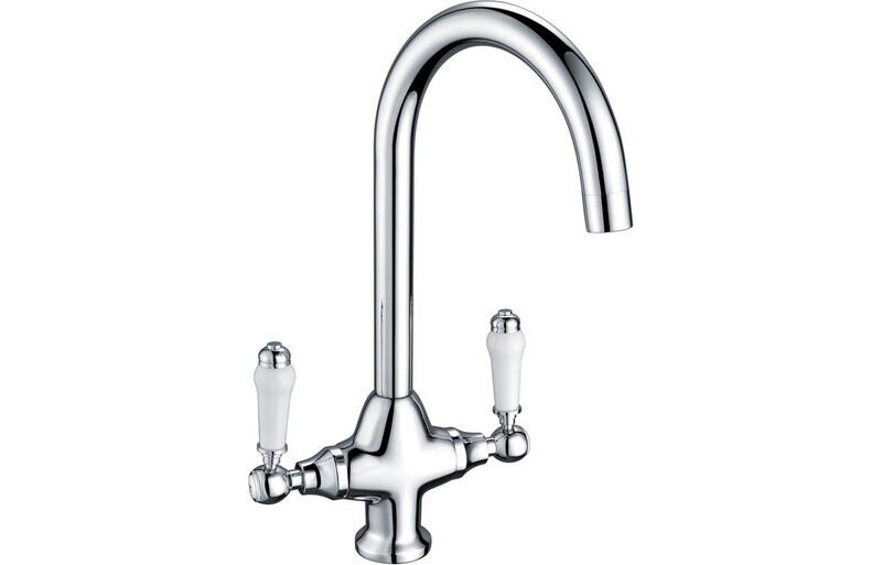 Mastercraft Traditional Belfast Dual Lever Tap - Chrome