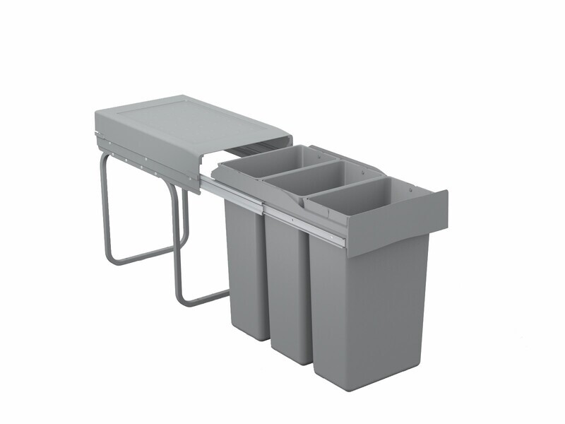 30  litre Grey Bin to Suit 300mm Cabinet.