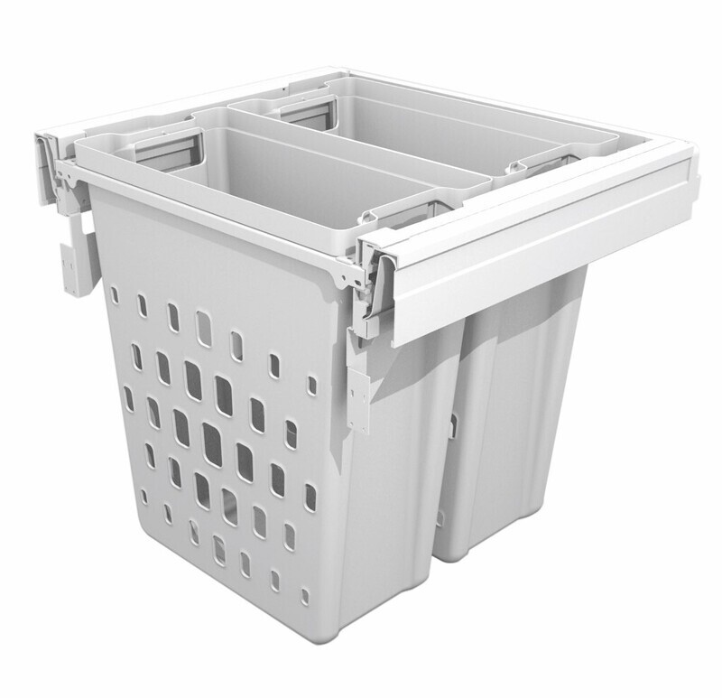 80 Litre White Laundry Basket to Suit 600mm Cabinet.