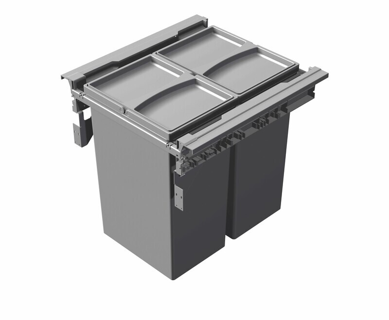 58  litre Grey Bin to Suit 500mm Cabinet.