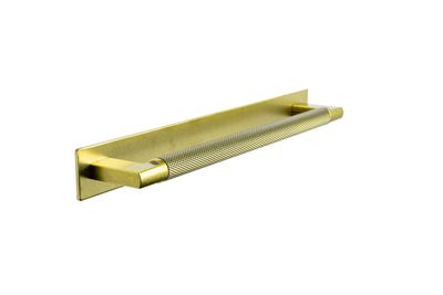 Didsbury D Handle with Backplate, Aged Brass