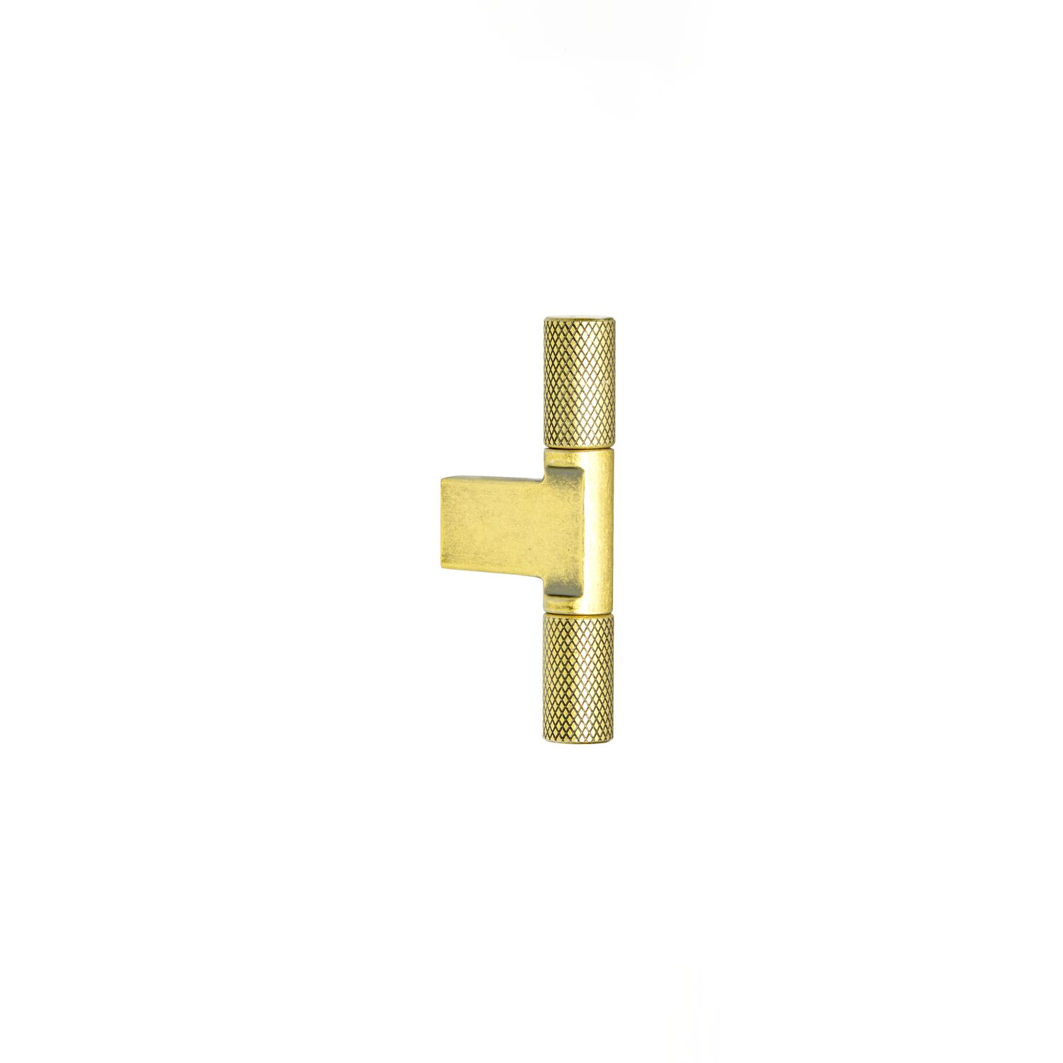Didsbury T Handle, Aged Brass (Central hole centre)