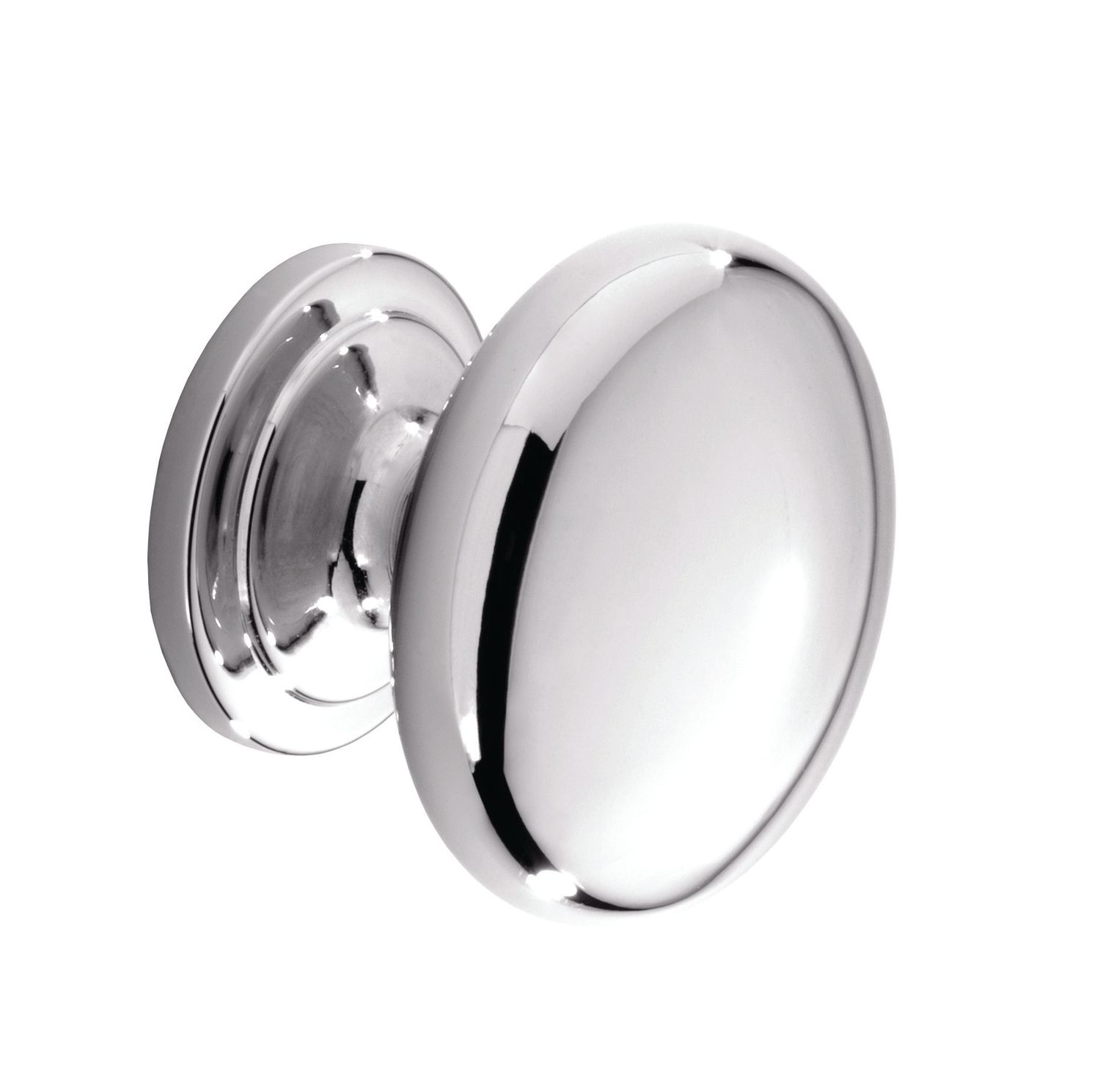 Barton Knob Handle, Polished Chrome (Central hole centre)