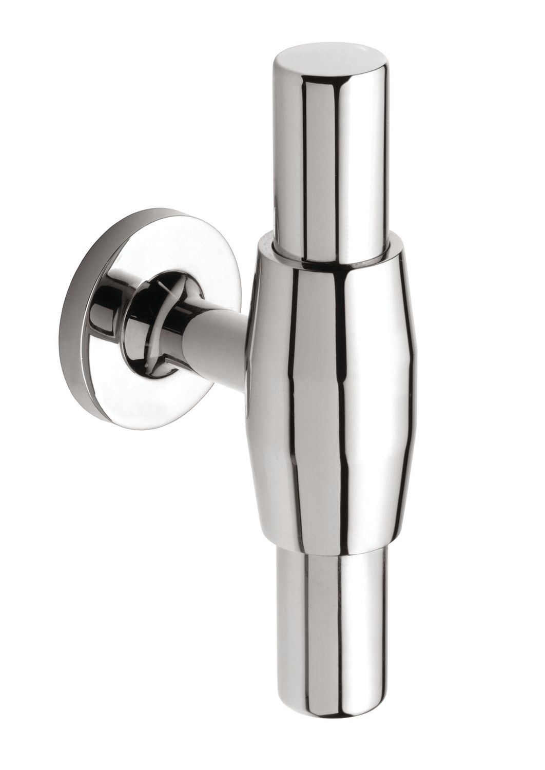 Bedford T Handle, Polished Nickel (Central hole centre)